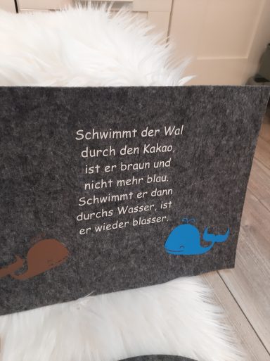 Filzuntersetzer Wal
